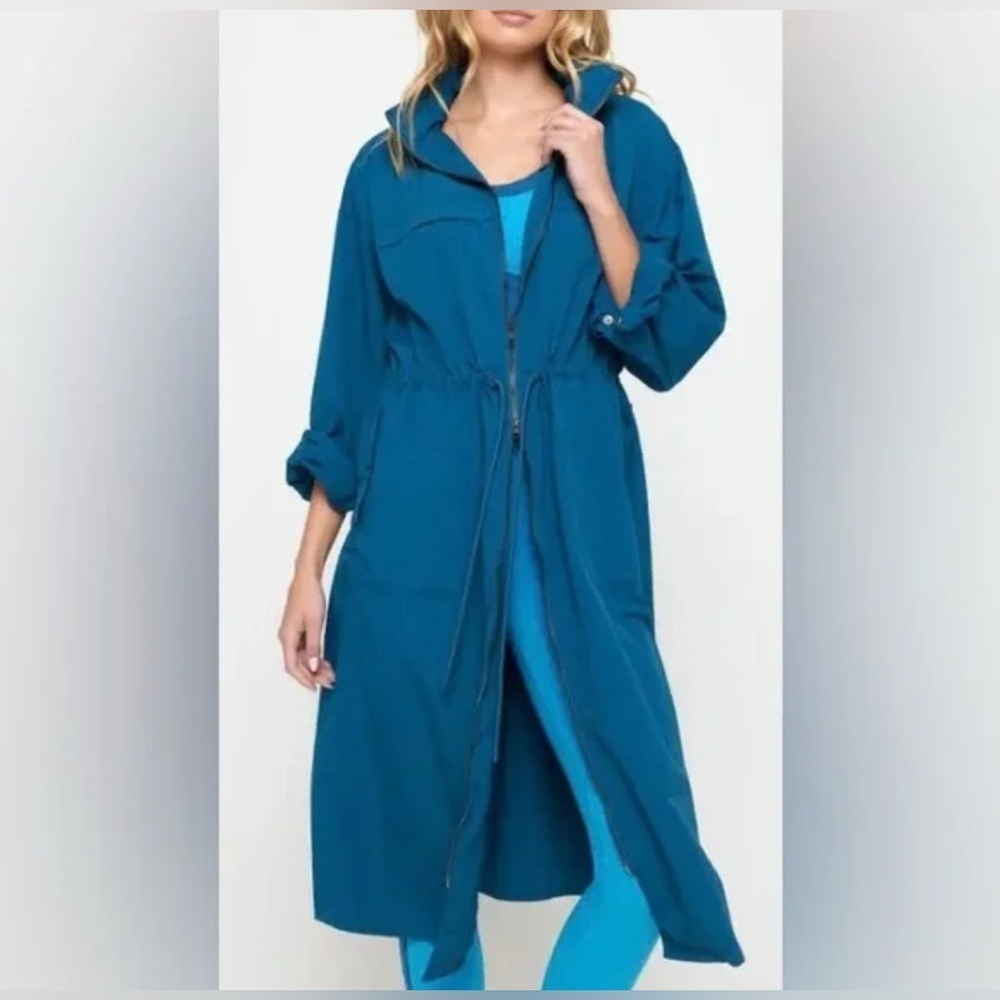NWT Spiritual Gangster Natasha Teal Blue Full Zip Long Jacket M